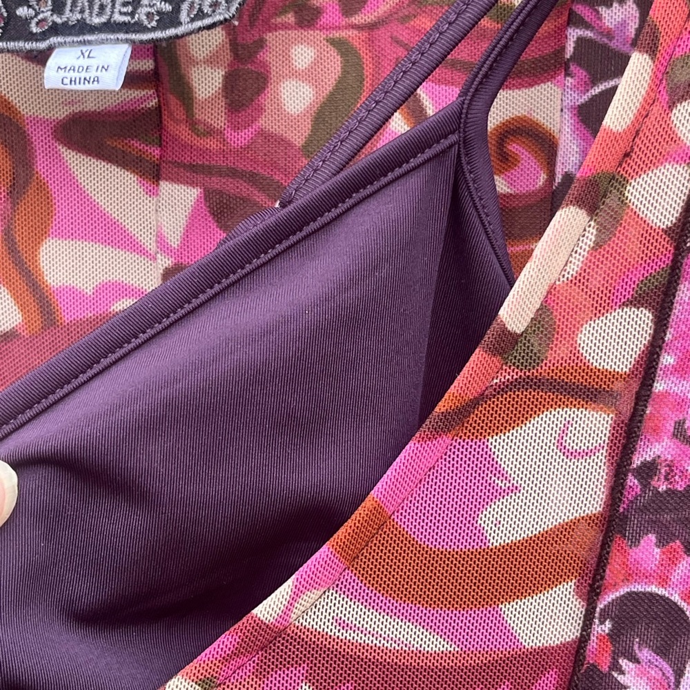 Johnny Was Pink Maroon Floral V‑Neck Maxi Dress - Picture 7 of 8